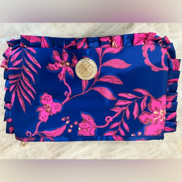 NWT Lilly Pulitzer GWP Pouchette, Blue Med Never Ending Summer - Picture 3 of 5